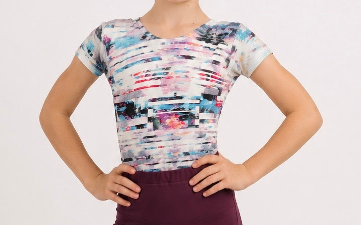 HD Girls leotard short sleeve