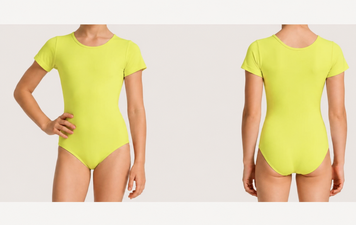 HD Girls leotard short sleeve