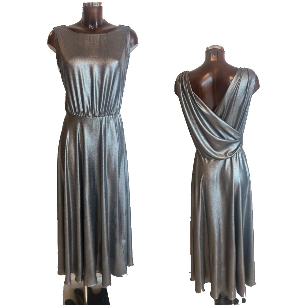 HD Dámské šaty společenské - Black-Silver