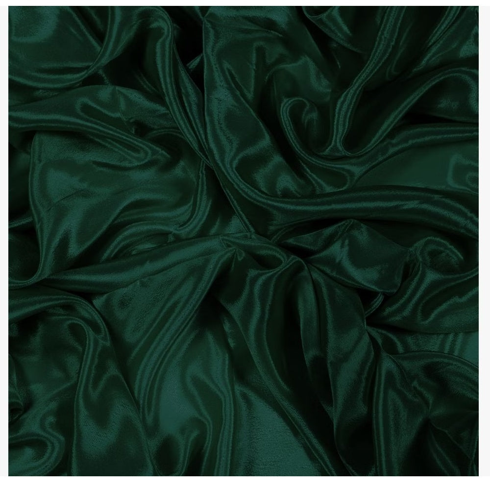 Satin Chiffon Forest Green
