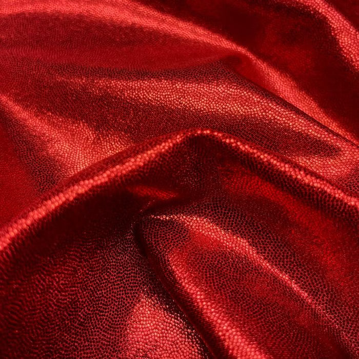 Lycra Metallic Dot Red on Red , 150cm , 80%NY 20%EA