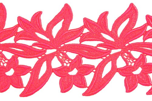 Sabrina, krajkový pás Fuchsia, š. 12cm