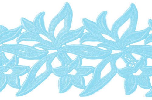 Sabrina, krajkový pás Pale Turquoise, š. 12 cm