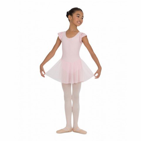 CAPEZIO Flutter-sleeve dress dětské baletní šaty