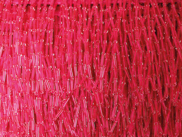 Korálkové třásně stretch, Electric Pink ,délka 7cm