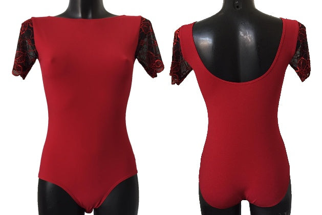 HD Body výstřih zadní díl, krajkový rukáv