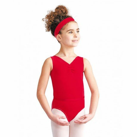 CAPEZIO Pinch-front tank leotard with belt dětský dres