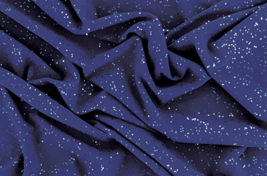 Crepe Star Blue - Midnight Sky, š. 145 cm, 100 %  PES