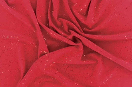 Crepe Star Red - Red, š. 145 cm, 100 %  PES