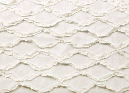 Diamond Frill Stretch net  Cream   97% polyester 3% spandex
