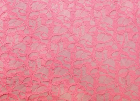 El. krajka Coral, Rose pink, š. 120cm, 85%PA, 15%EA