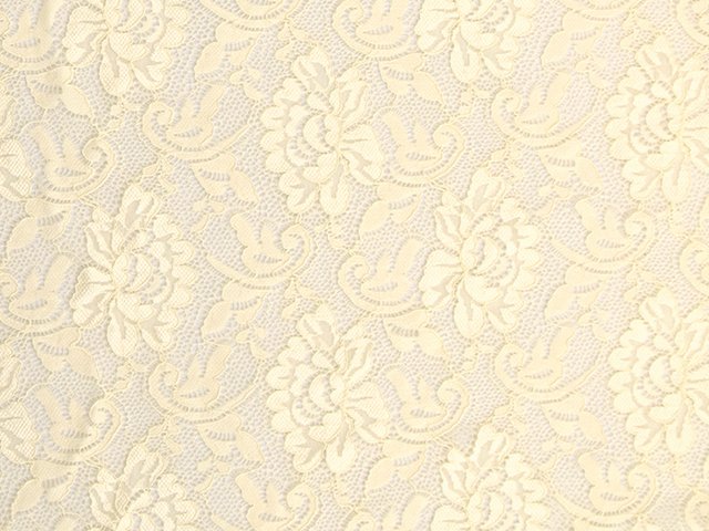 Stretch lace Flower, Cream  165 cm wide, 95% PA, 5% LY
