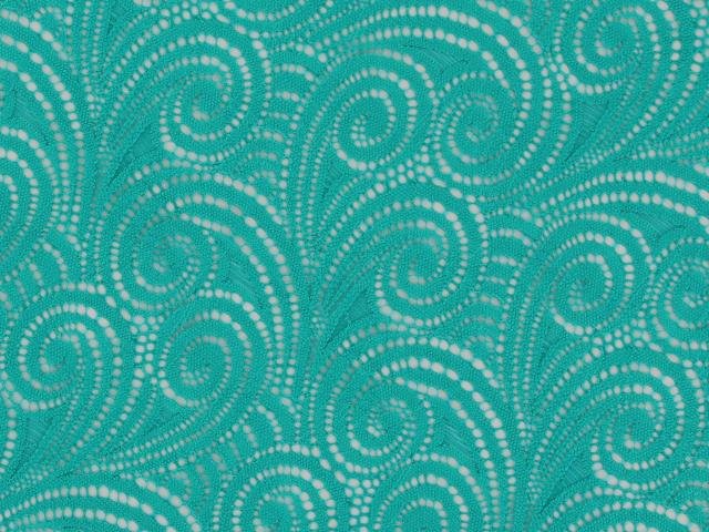 El. krajka Swirl, Jade, š. 145cm, 92% PA, 8% EA