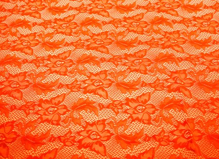 El. krajka Valentina, Orange, š.150 cm, 92% PA , 8% EA