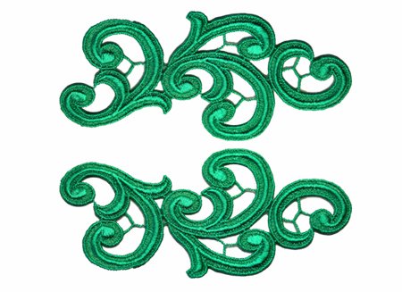 Párová krajka Emma Emerald š.17 x 8,5cm , 100% PAD