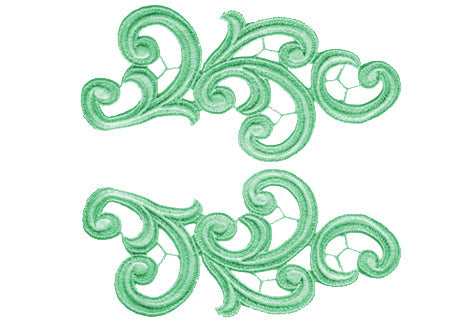 Párová krajka Emma Peppermint š.17 x 8,5cm , 100% PAD