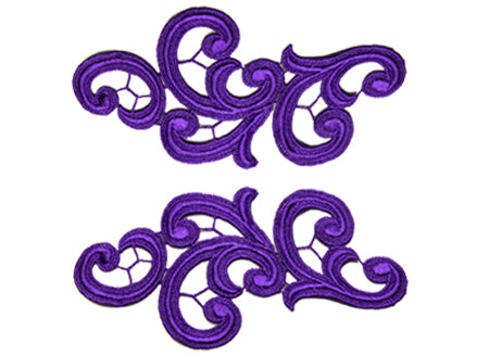 Párová krajka Emma Purple,š.17 x 8,5cm , 100% PAD