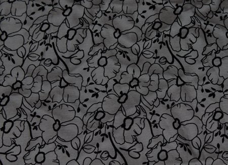Poppy Flock Stretch net - Black on Black 94%PL , 6%Spandex