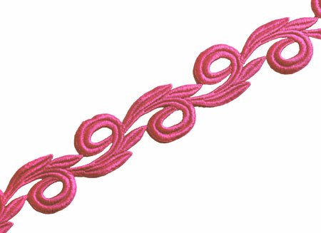 Krajkový pás Galia Fuchsia, š. 5cm, 100%PES