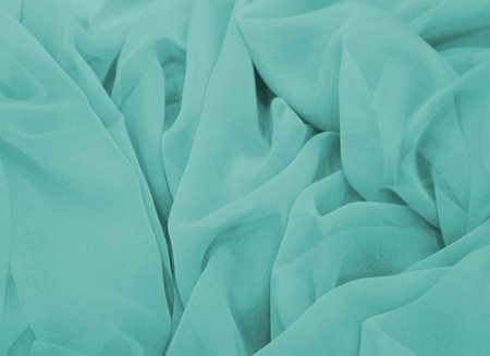Georgette, Aqua, š.112cm, 100% PES