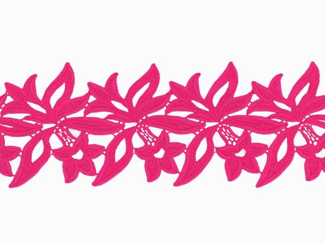 Georgina krajkový pás Pink Tropicana š. 12 cm