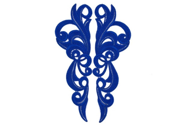 párová Krajka  HERO  ,Cobalt , šířka 60 cm, 85%VI , 15%CO