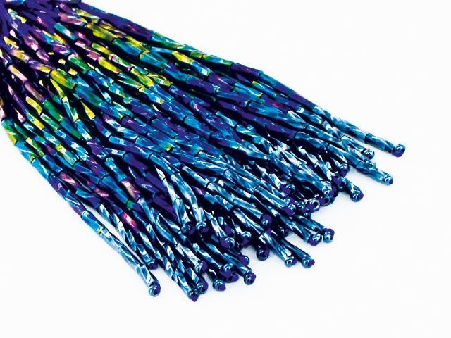 Korálkové třásně Stínované Volcano Jet hematite délka 7cm