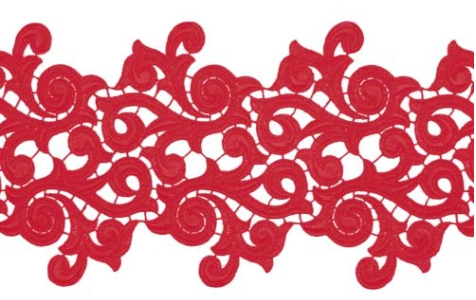Krajkový pás Lolita , Flamenco, š. 18cm, 100%PES