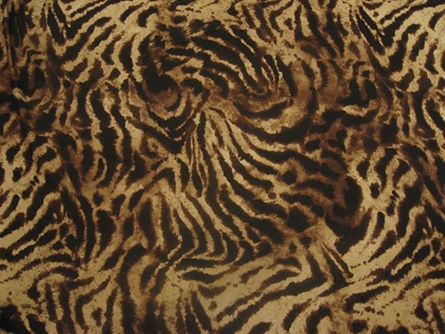 Organza, Animal print  black - Brown š. 140 cm, 100% PES