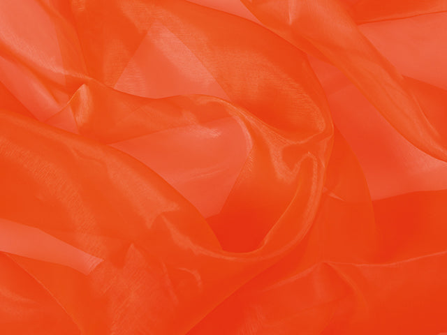 Organza, Orange,š. 150 cm, 100% PES