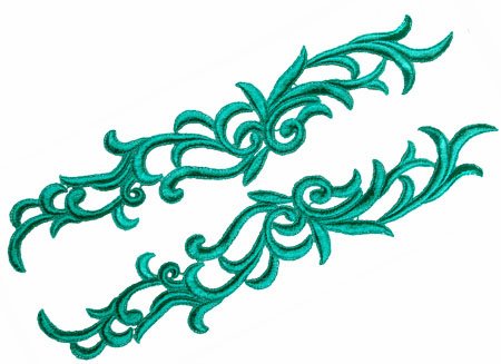 Petunia, párová krajka Jade
