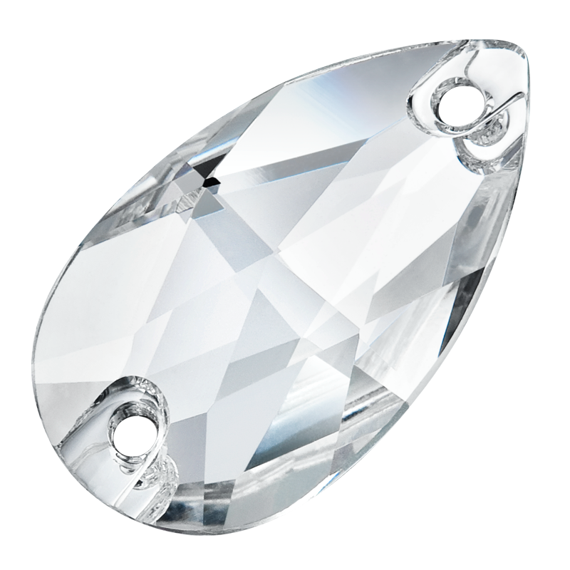 PRECIOSA MC Hruška 2D crystal, 18x10,5 mm