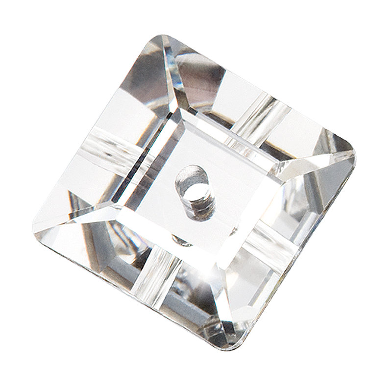 PRECIOSA MC Čtvereček crystal AB , 10mm