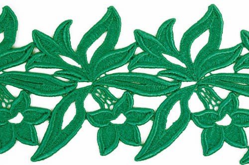 Sabrina, krajkový pás Emerald ,š. 12 cm