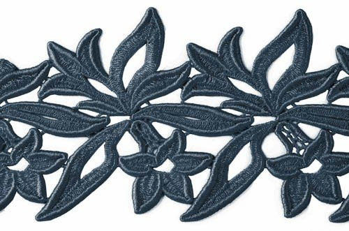 Sabrina, krajkový pás Hematite, š. 12 cm