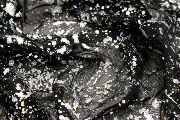 Síťka Chroma Metallic Print Silver on Black