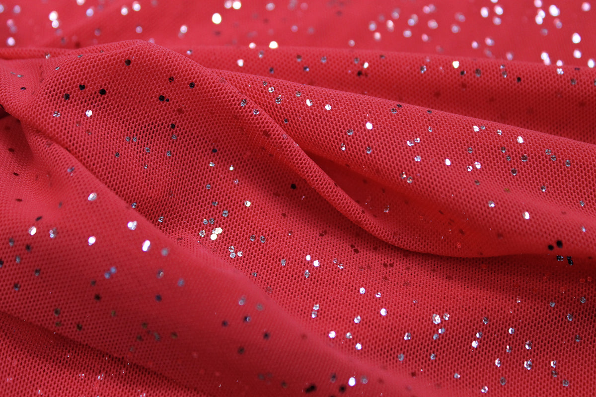 Síťka Starlight, Red - Red, š.140cm