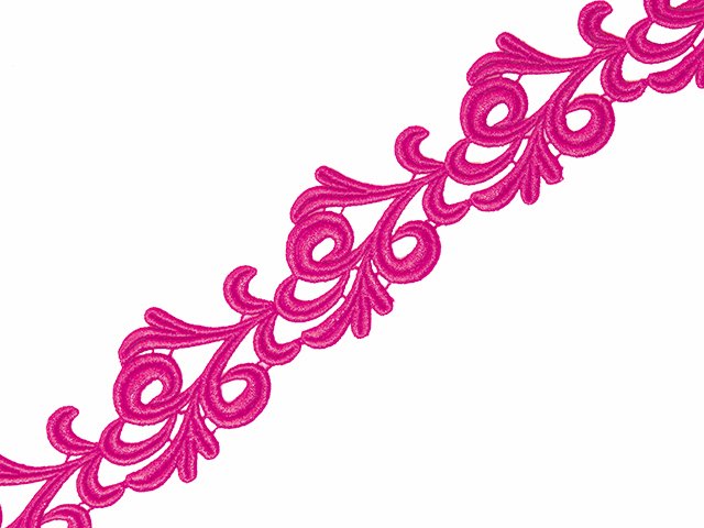 Ribbon lace VIctoria, Electric Pink 6 cm wide, 100% PA