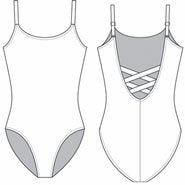 CAPEZIO Camisole leotard with x-cross straps - dámský dres