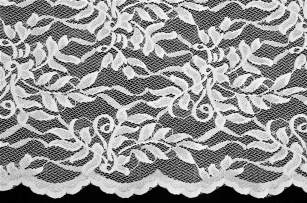 El. krajka Elsa, White, š. 140cm, 85%PA, 15%EA