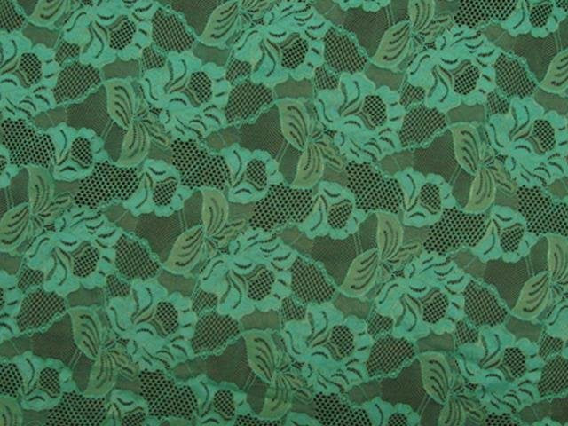 El. krajka Floral Cascade,Cool Aqua , š.150 cm, 90%PAD , 10% LY