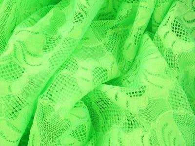 El. krajka Floral Cascade,Electric Green , š.150 cm, 90%PAD , 10% LY