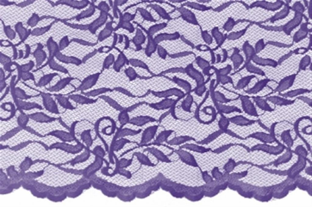 El. krajka Elsa, Purple, š. 140 cm, 85% PA, 15% EA