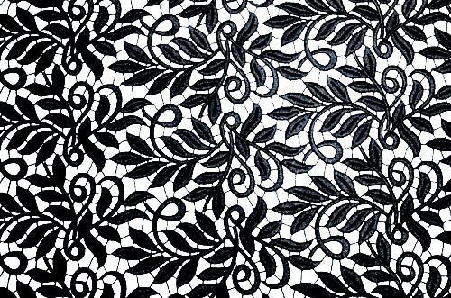 Krajka Elise, Mettalic Black