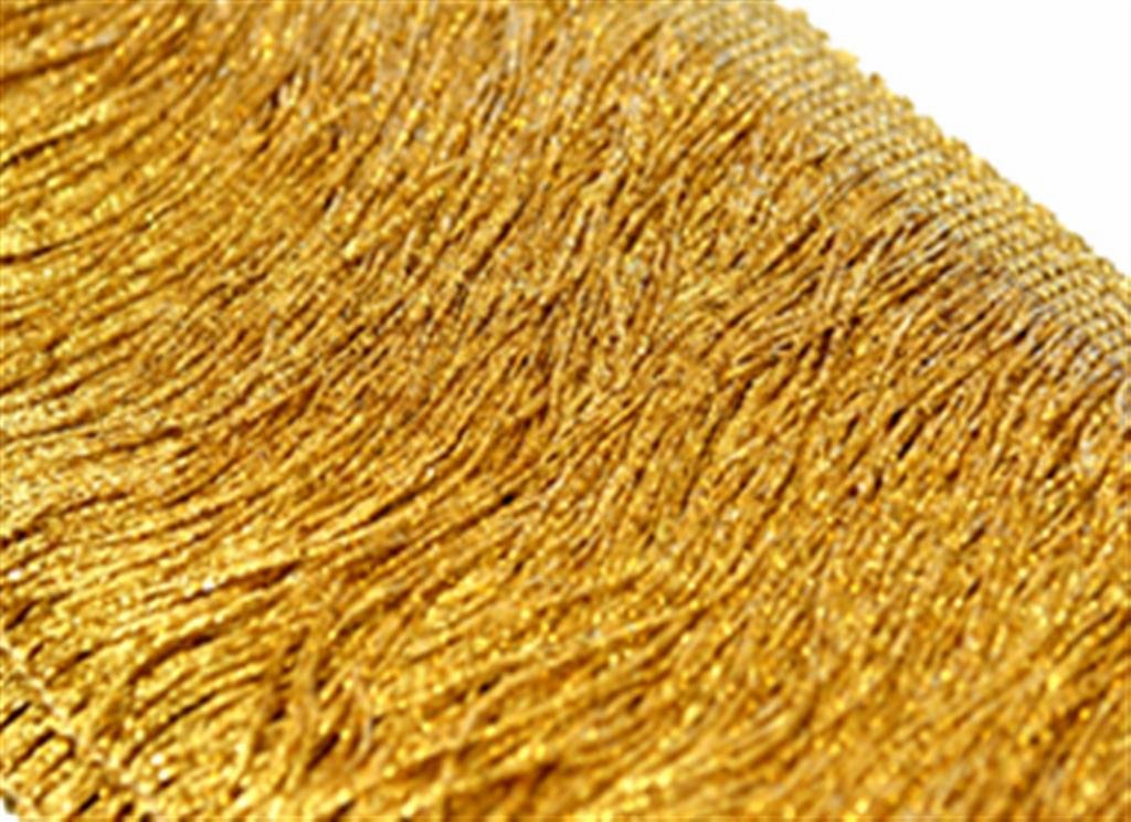 Třásně metalické, Gold, délka 15 cm, 80% VIS, 20% LUREX