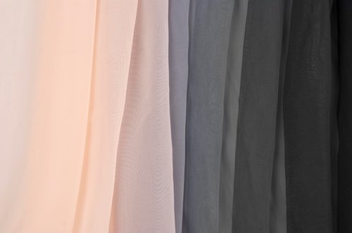 Georgette Black - Champagne, š. 110cm, 100%PES
