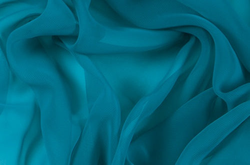 Georgette Luxury , Blue Zircon , š.112cm, 100%PES