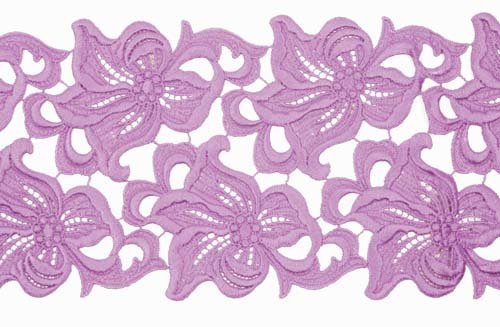 Krajkový pás Lily, Lilac, š. 15cm