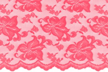 El. krajka Lily, Fuchsia, š. 140cm, 85% PA, 15% EA