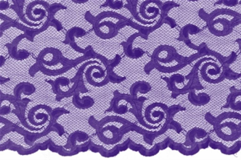 El. krajka Lola, Purple, š. 140cm, 80% PAD, 20% EA